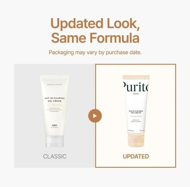 PURITO Oat-in Calming Gel Cream 100ml – Hydrating & Soothing Face Moisturizer